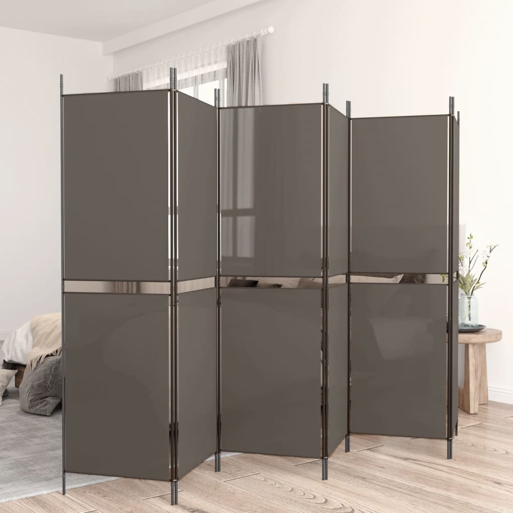 vidaXL Room Divider Folding Partition Privacy Screen for Home Office Fabric