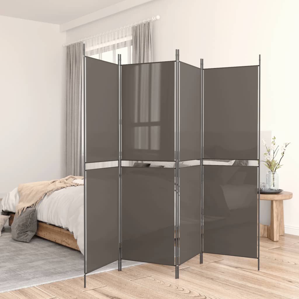vidaXL Room Divider Folding Partition Privacy Screen for Home Office Fabric