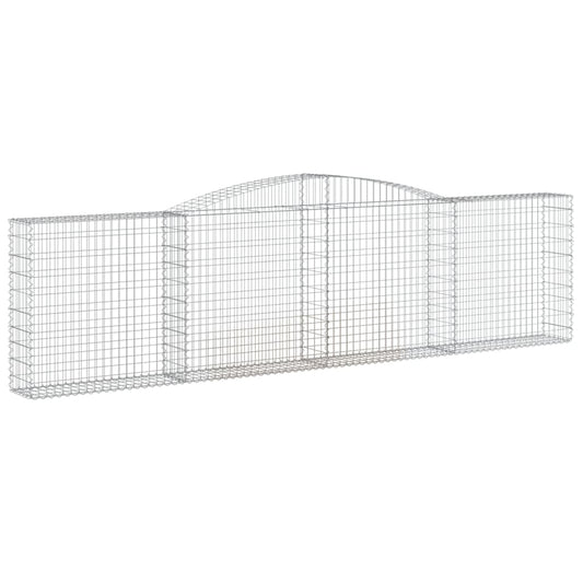 vidaXL Arched Gabion Baskets 8 pcs 157.5"x11.8"x39.4"/47.2" Galvanized Iron
