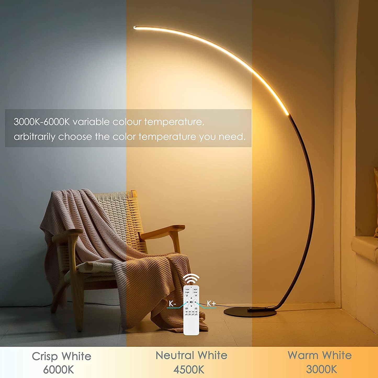 RGBW Curved Floor Lamp